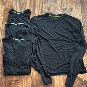 Cuddlduds Black Long Sleeve Shirts Boys